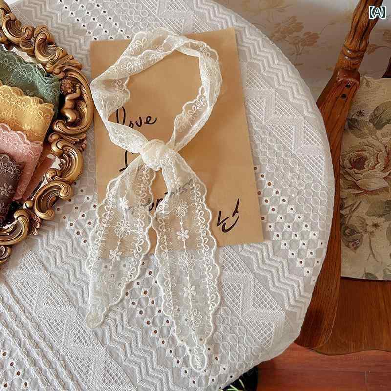 リボン　アクセサリー　かわいい エレガントな 小さい レースの リボン さわやか ヘア バンド シルクス..