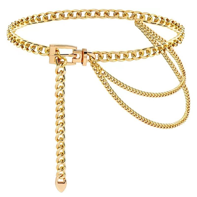 [ハルジオ] チェーンベルト レディースベルト チェーン ベルト レディース ウエストチェーン 飾りベル..