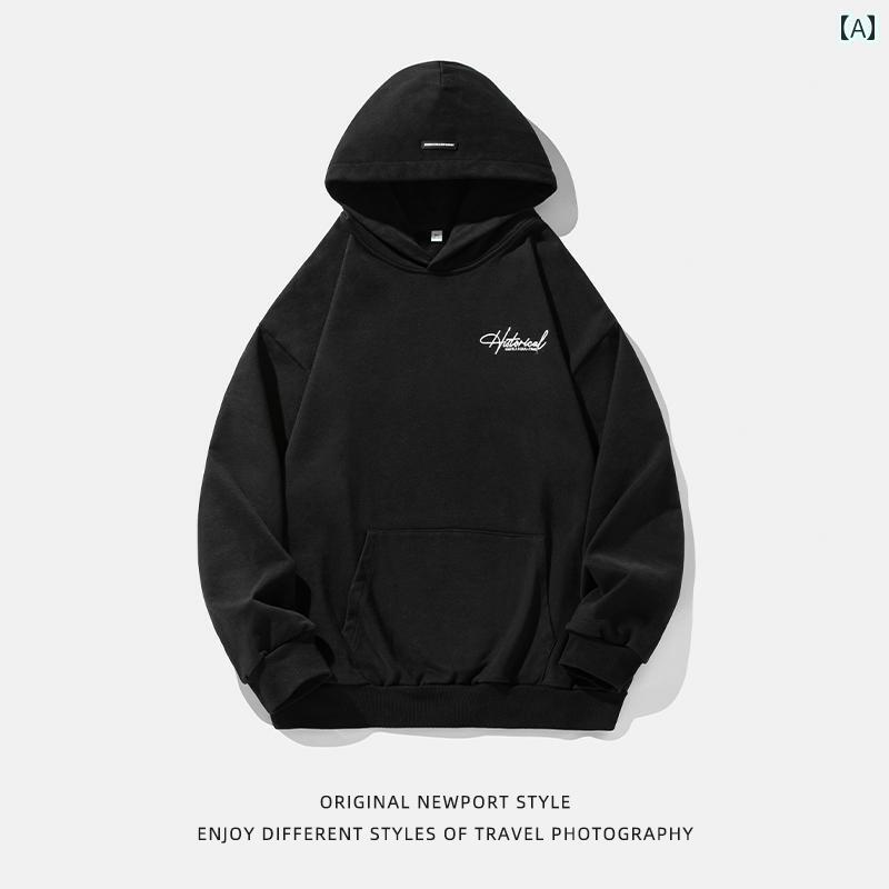 メンズ レディース 刺繍 カップル用の重いパーカー.フードつき.秋冬仕様のアメリカン風の2025刺繍入りトップス.男性向け冬用コートです。