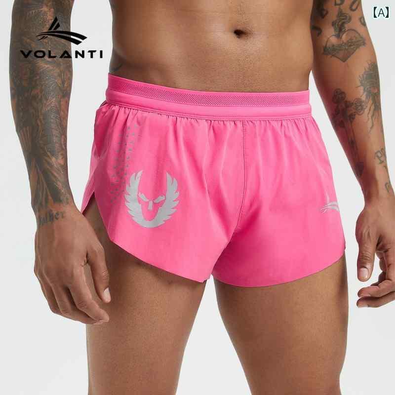 マラソン ウェア フィットネス Volandiの オレゴン スポーツ ショーツ メンズ 3 ポイント マラソン ランニング 陸上 トレーニング 速乾 裏地 付き