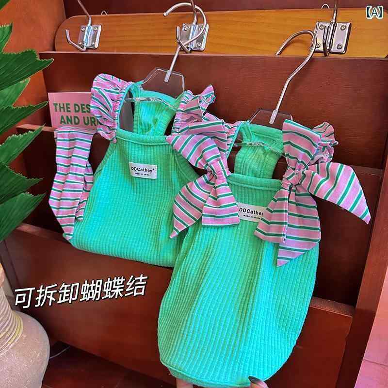 ペット 服 犬服 バッグ 猫 夏 ドーパミン かわいい リボン 綿 カラー ペット ベスト マルチーズ 服