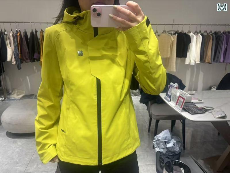 アウター パーカー アウトドア 韓国のY805腰を引き締めるアウトドア用フロントジップアップショートジャケット2025春.明るい色。