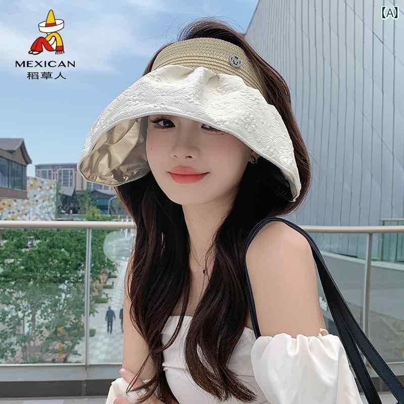帽子 レディース サンハット かかし大きい つばの 日よけ 帽子 レデイース 夏の 顔が 見える小さい 日..