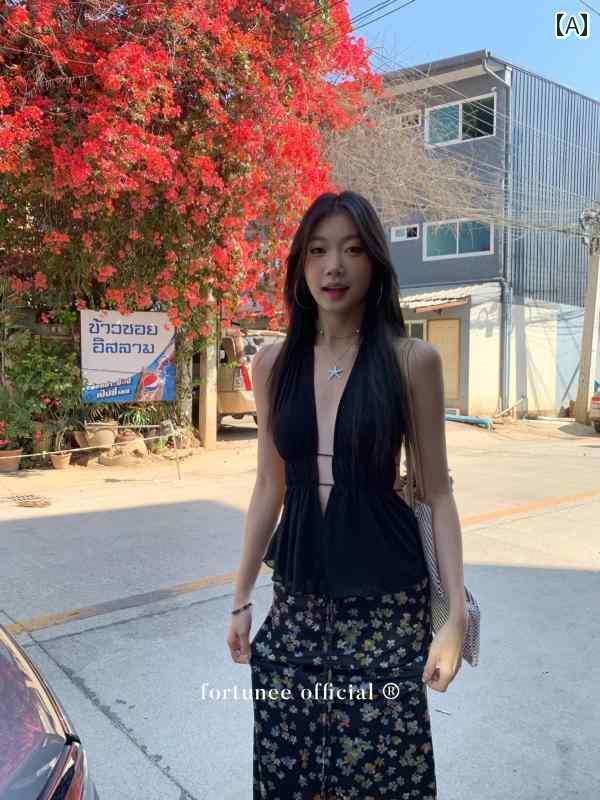 ホルターネック レディース トップス ホルターネック レディース トップス フォー チュ ニー ブラック ..