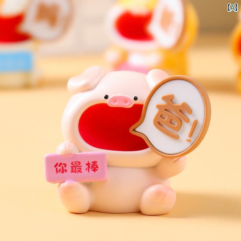 おもちゃ ホビー おもちゃ ホビー ママと パパに 電話 する小さい 動物の オーナメント デスク トップ オフィス ワークステーションの 装飾 誕生日に 贈る...