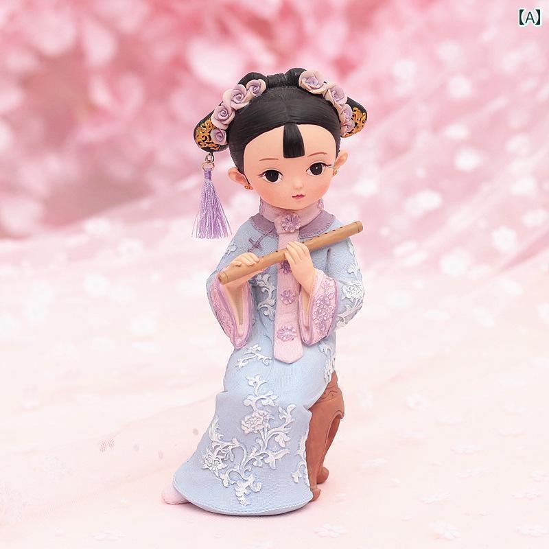 おもちゃ ホビー な レトロ 衣装 人形の 女の子 ハートの 宮殿の ガールフレンドの 装飾品 清朝の 王女の 樹脂の 寝室の ギフト