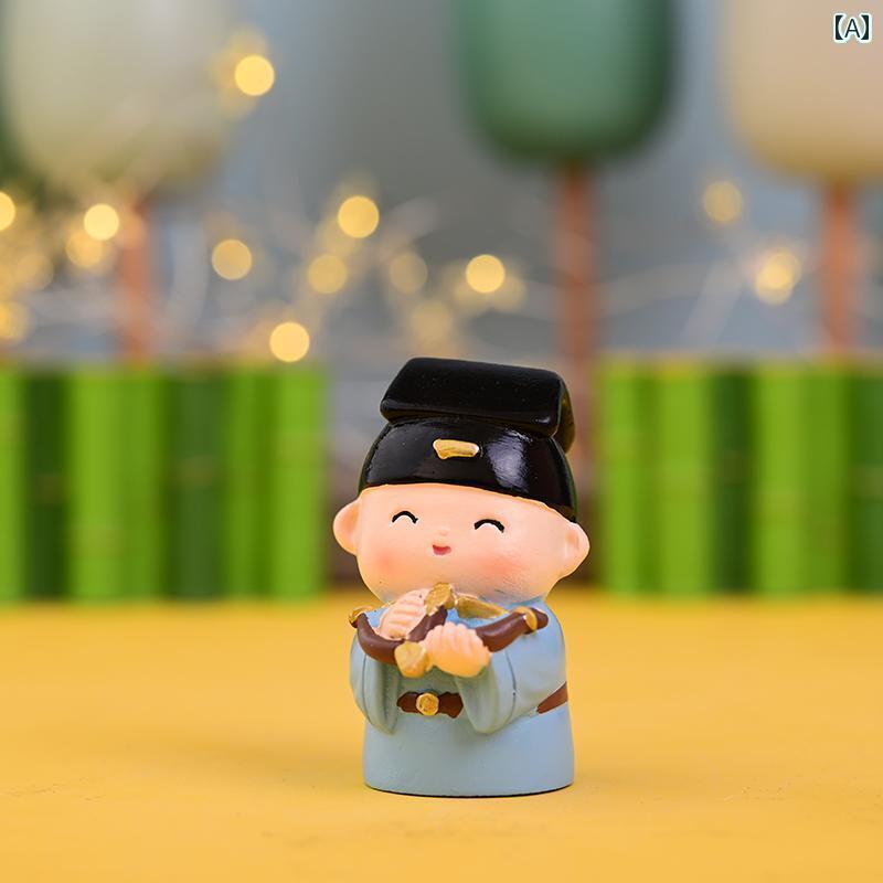 おもちゃ ホビー 紳士の 六 芸小 装飾品 中国 家庭 学習用 デスク トップ ギフト 子供用 樹脂製 中国 研究用