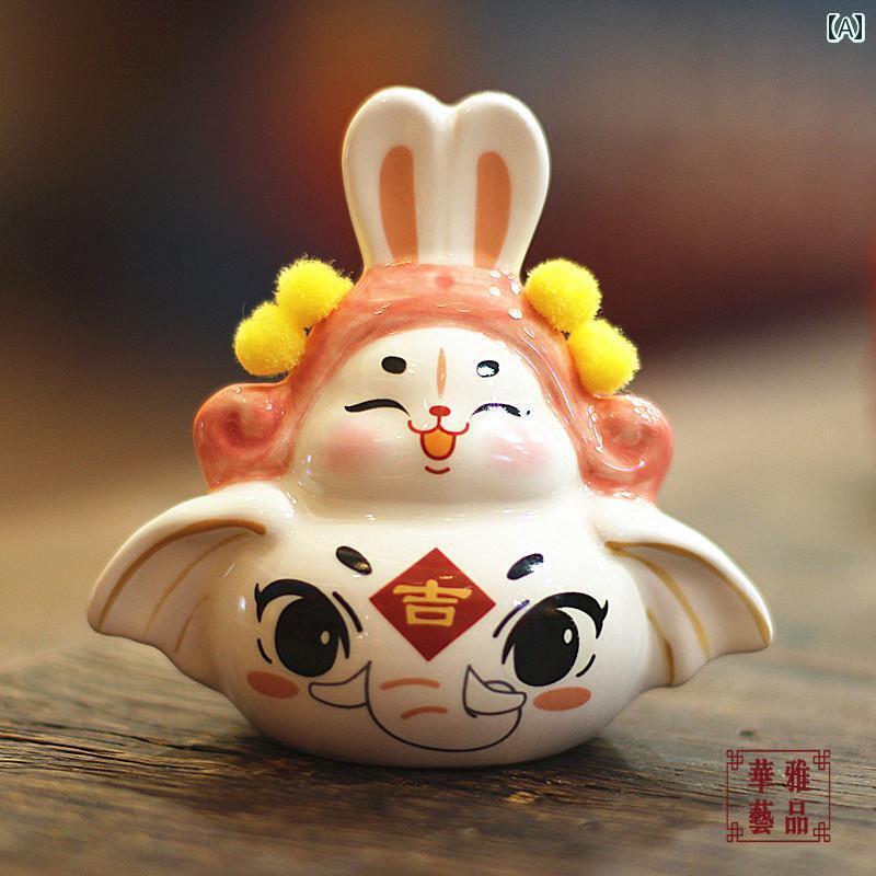 おもちゃ ホビー ホリデーギフト 翡翠 ウサギ 飾り マスコット小さい ギフト 伝統 文化 特性 友人への 装飾