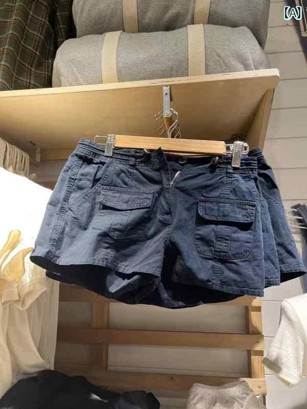 　ショートパンツ　ハーフパンツ ブランディ BM アメリカン レトロ ドローストリング オーバー オール ..