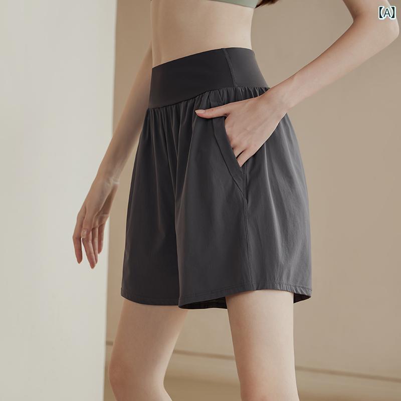 　ショート　ハーフ　パンツ　 VFT ゆったり 速乾 スポーツ ショーツ レディース 露出 防止 ハイウエスト ランニング フィットネス スリム ヨガ パンツ 夏