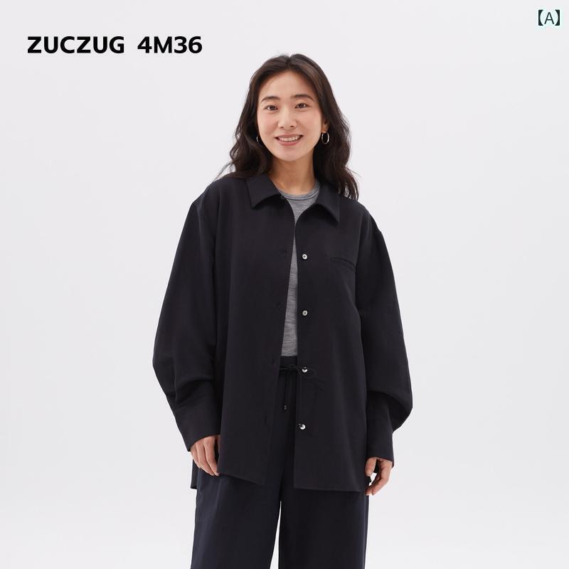 　レディース　シャツ　トップス ZUCZUG 4 M 36 春 / 夏 レディース クラシック コットン バンブー リネン キューバ カラー シャツ