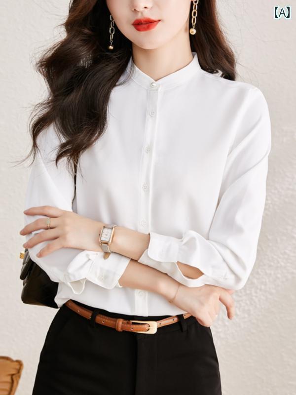 レディース　　シャツ　トップス 杭 州 ビッグ シルク シャツ レディース 無地 ヘビー 春 プロ ウェア 高級 桑 シルク トップ