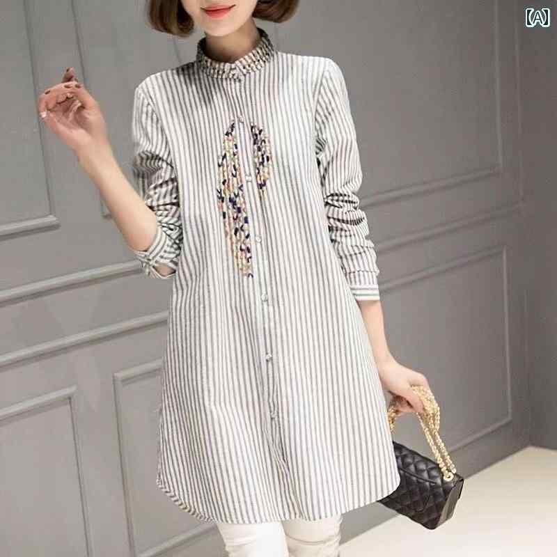 レディース　　シャツ　トップス の カウンターは 残りの 注文を 取り下げ 春の 綿 リネンの カジュア..