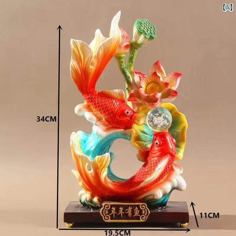 ホビー 雑貨 装飾品 豊富な デスク トップ 装飾品な 高級 ホーム ディスプレイ スタンド 鯉の 飾り 新築 祝いの ギフト
