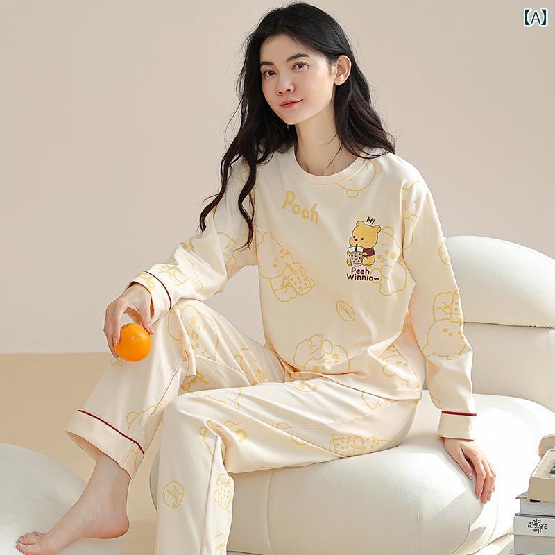 レディース　パジャマ　スウェット　上下 キャットマン パジャマ レディース 綿 生地 100 % 2025 春夏 長袖 ホームウェア セットと しても 着用 可能