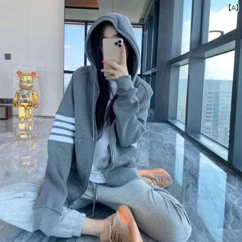 パーカー　フード付き　ニット TB メンズと レディースの カジュアル スポーツ セーター ジャケット 春..