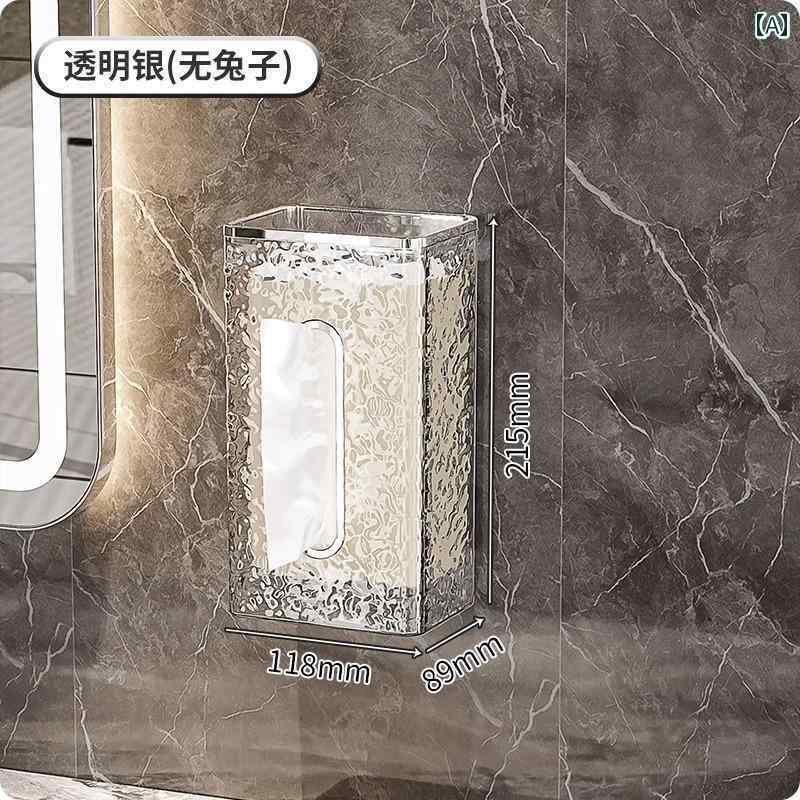 インテリア　ラック　収納 和風 ANRAN ティッシュ ボックス 壁掛け 式 フェイスタオル 収納 トイレ 浴室 キッチン ペーパー