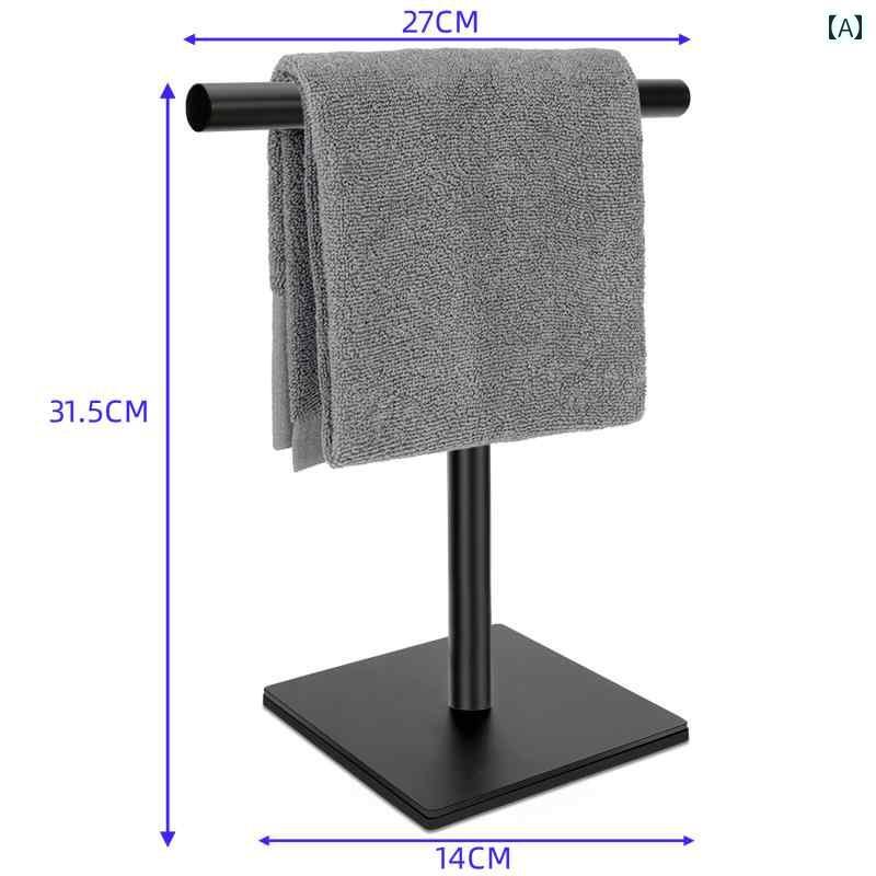 インテリア　ラック　収納　フック ステンレス スチール製 タオル ラック 重みの ある カウンター トップ パンチ フリー 耐 荷重性 強化 浴室の 換気 乾燥 しやすい 浴室 収納