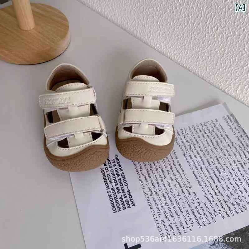 ベビー　シューズ　かわいい 夏の ベビー 幼児用 シューズ 通気性の ある サンダル シンプル 子供用 カジュアル つま先が 閉じた ソフト ボトムの