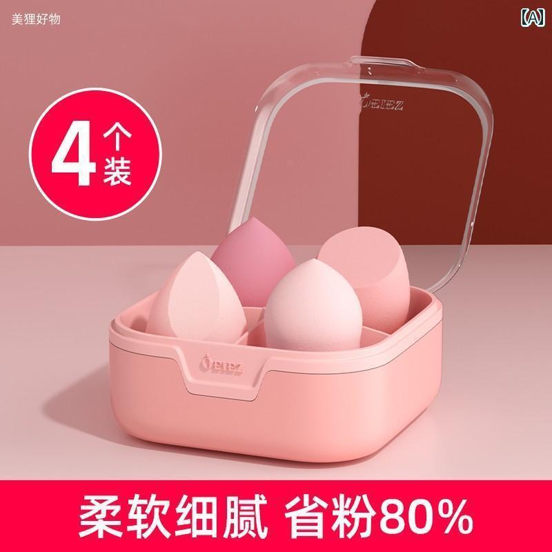メイク 道具 セット 厳選 美 卵は 粉を 吸収 せず くっつかない 柔らかい コットンパフ リキッドファンデーションは マカロンの 保管に 便利です