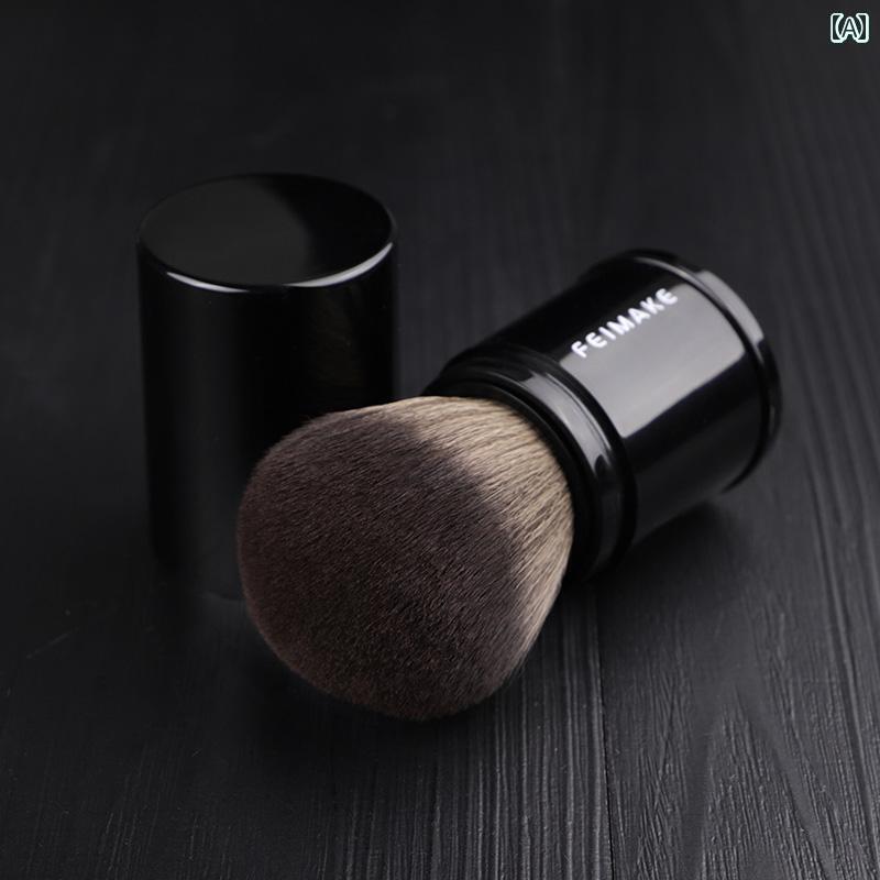 メイク　道具　セット　 ポータブル ルースパウダー ブラッシュ ブラシ メイク 伸縮 式 ハニー パウダ..