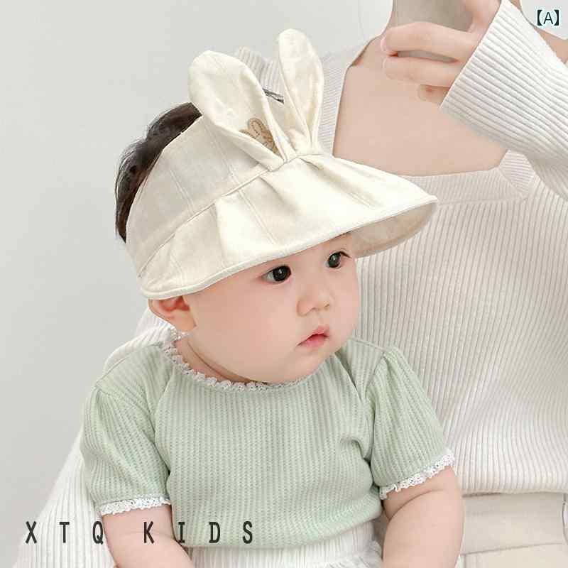 帽子　うさぎ耳　かわいい かわいい ウサギ ベビー サンハット 夏用 男の子と 女の子用 紫外線 防止