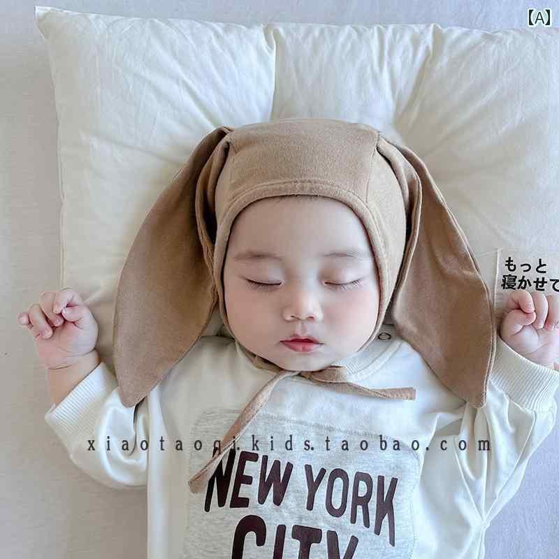 帽子　うさぎ　かわいい フライドチキン ラブ ウサギの 長い 耳の ベビー 帽子 春秋 薄手 男女の 赤ちゃんの 保護 泉 門 綿