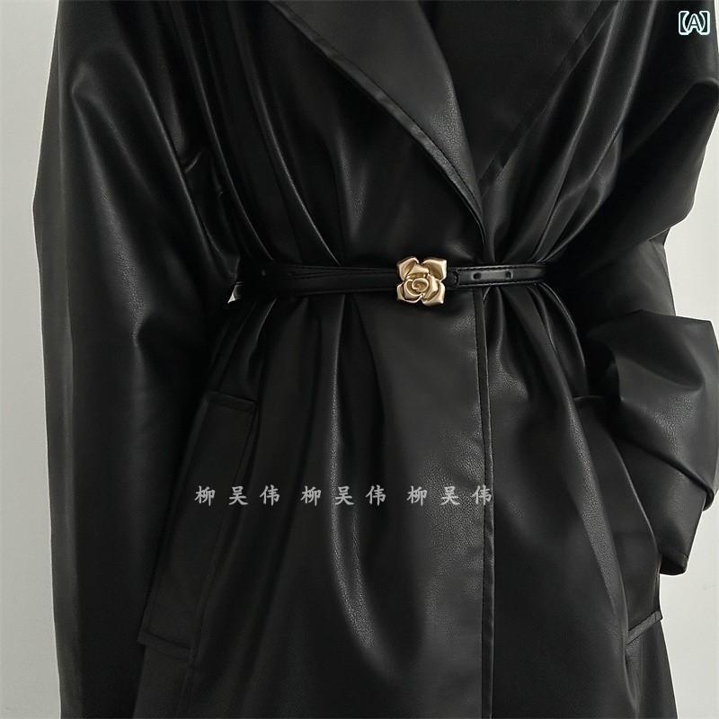 レディース　ベルト　カジュアル 劉 武 威 高級 花柄 フレンチ ベルト 女性用 スカートと シャツ ウエスト ベルト小