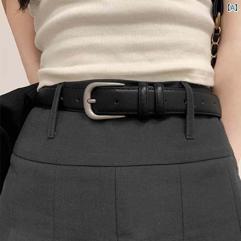 レディース　ベルト　カジュアル 黒 ベルト レディース 韓国 装飾 ジーンズ ベルトな 学生の
