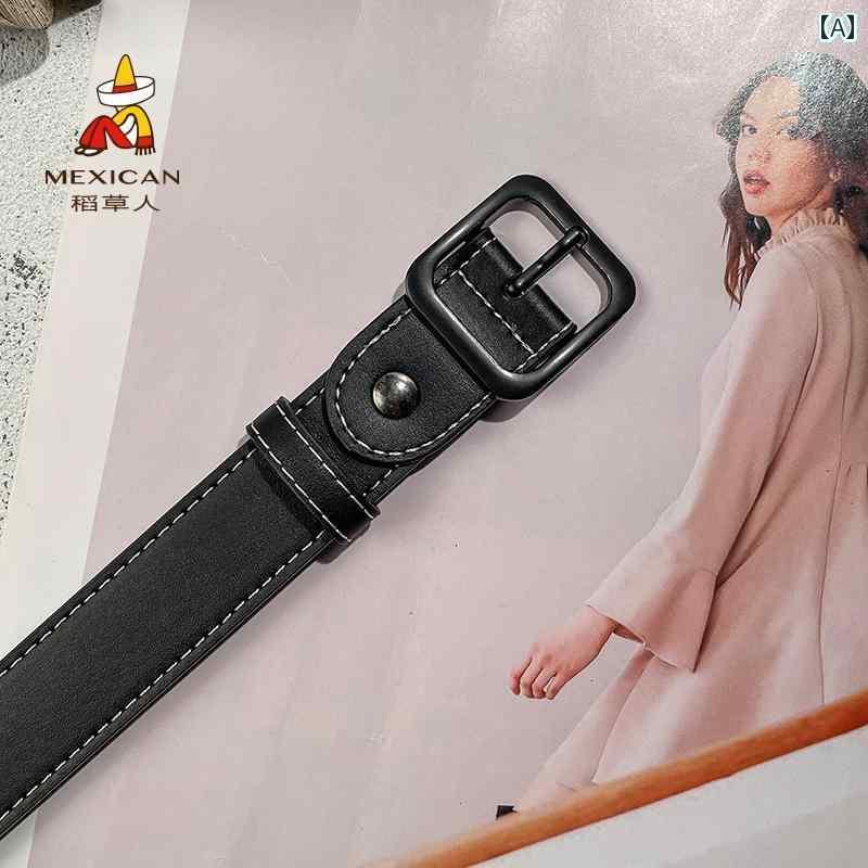 レディース　ベルト　カジュアル かかし ベルト レディース 韓国な ピン バックル ジーンズ 装飾 ウエスト シンプル パンツ