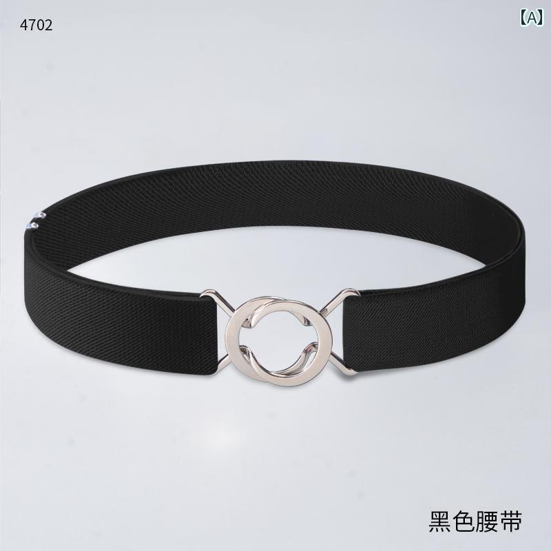 レディース　ベルト　カジュアル レディース 伸縮性 ウエスト ベルト パンツ ジーンズ スカート 締め付..