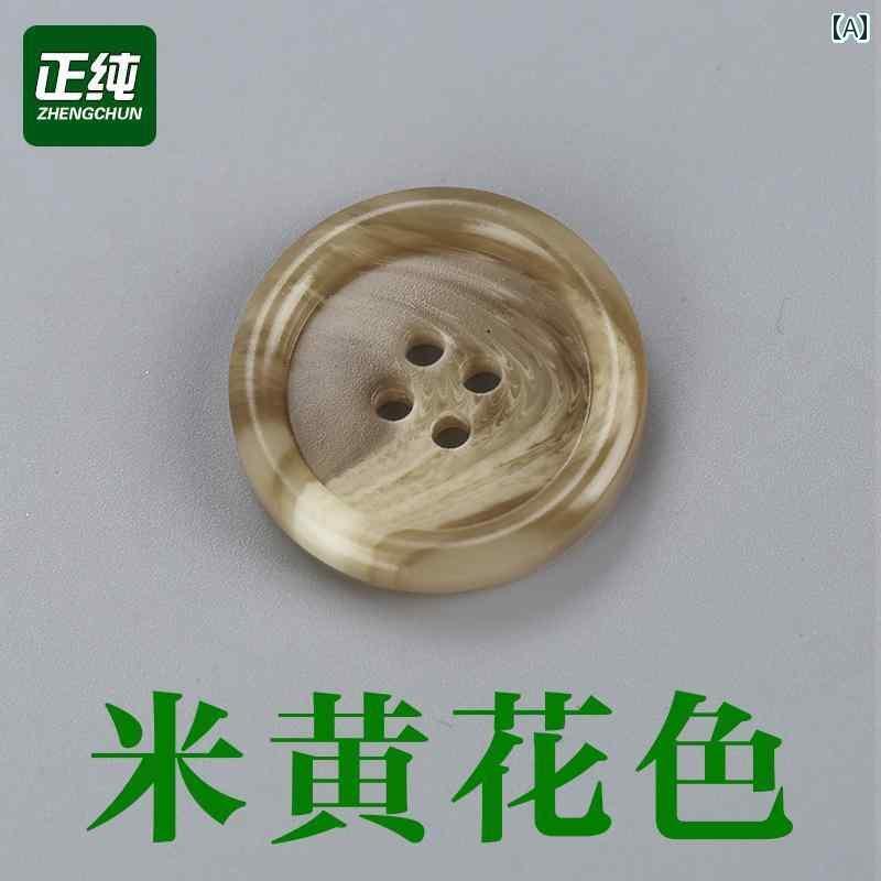 ボタン　カジュアル　アクセサリー 高級 樹脂 柄 ボタン 黒 男女兼用 ウール コート ウィンドブレーカー カジュアル スーツ ジャケット