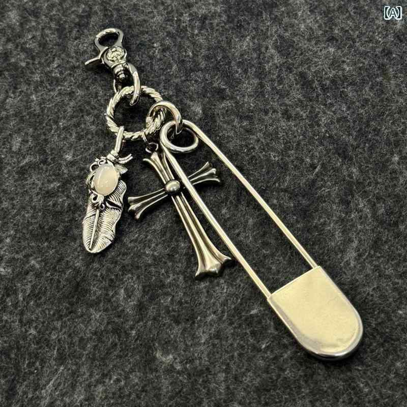 キーホルダー　アクセサリー　メタル アイアンワークス 自家製 マルチエレメント バッグ ペンダント メ..