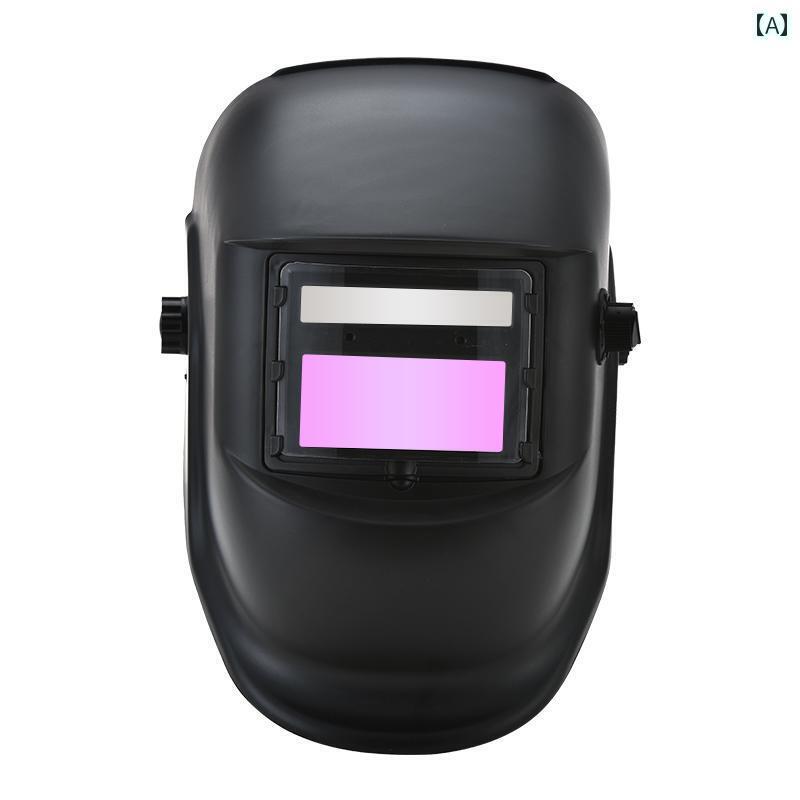 防護　フェイス　めがね 自動調 光 溶接 ヘルメット 溶接用 ヘッドウェア フルフェイス 軽量 アルゴン..