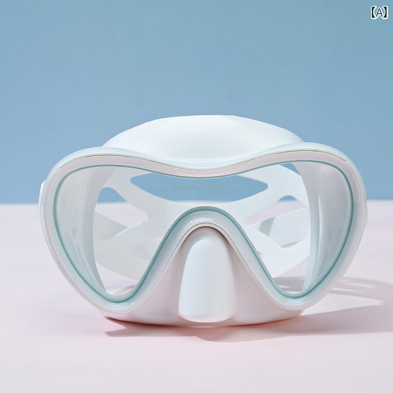 シュノーケリング ゴーグル マリン 鼻 保護 機能を 備えた高 精 細 ラージ フレーム スイミング ゴーグ..