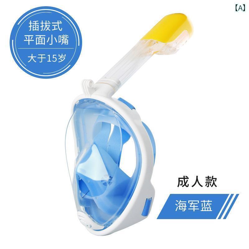 シュノーケリング ゴーグル マリンスポーツ ダイビング ゴーグル フル ドライ ノーズ 通気性 フルフェイスマスク 大人 子供用 メガネ スイミング 水泳 シュノーケリング 3つの 宝物を 学ぶ