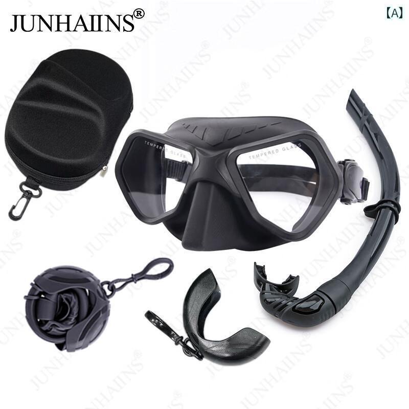 シュノーケリング　ゴーグル　スポーツ JUNHAI 60 cc ロープロファイル ダイビング マスク HD 曇り 止め シュノーケリング スキューバダイビング 一 体型 ゴーグル