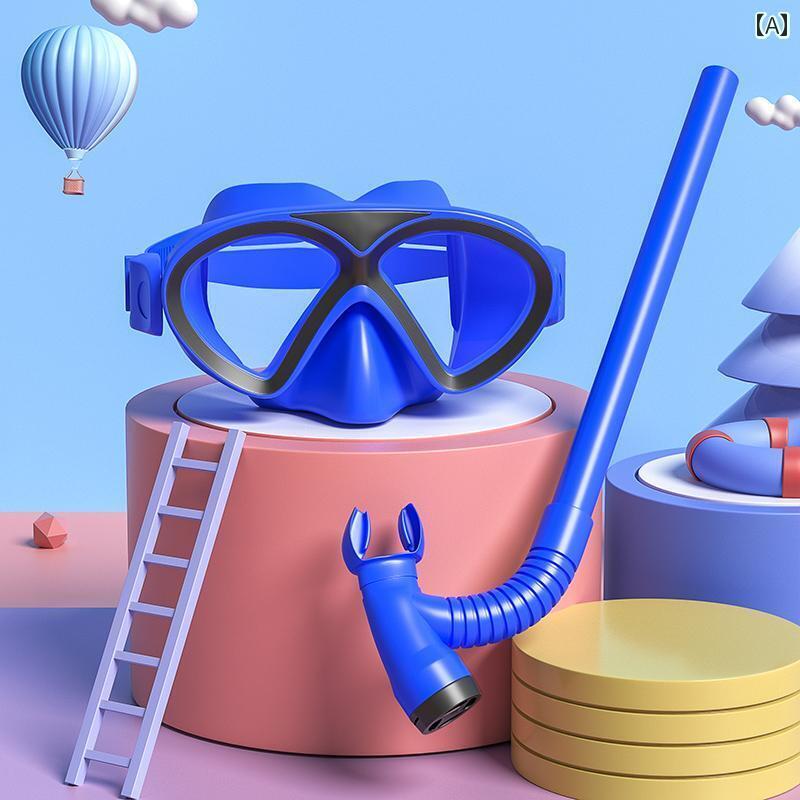 シュノーケリング ゴーグル スポーツ 子供用 スイミング ゴーグル 男の子と 女の子用 防水 水泳 ダイビング セット 呼吸 チューブ セミ ドライ シュノーケリング 装備