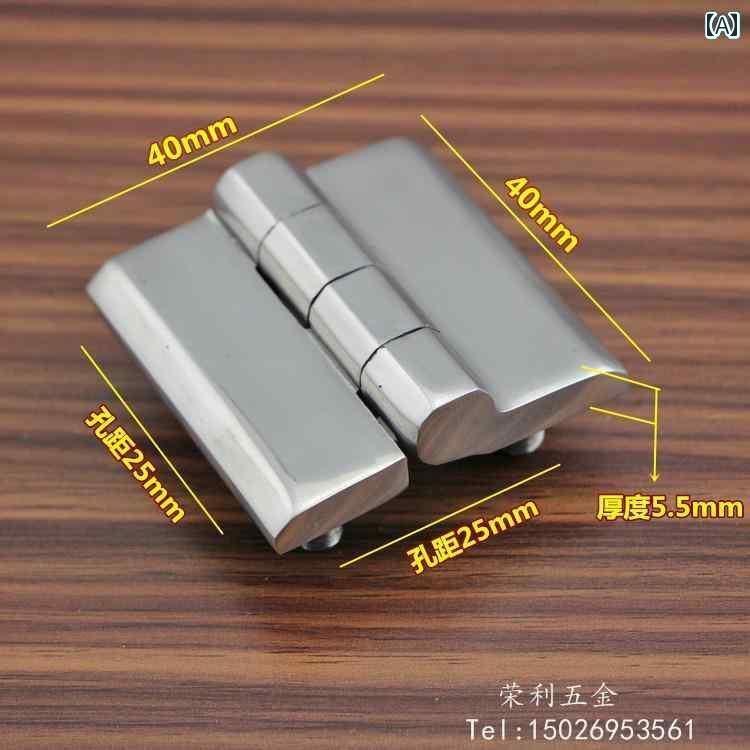 金具　取付　ヒンジ 厚手 304 ステンレスキャビネット ドアヒンジ 工作 機械 電気 キャビネット 機器 ..