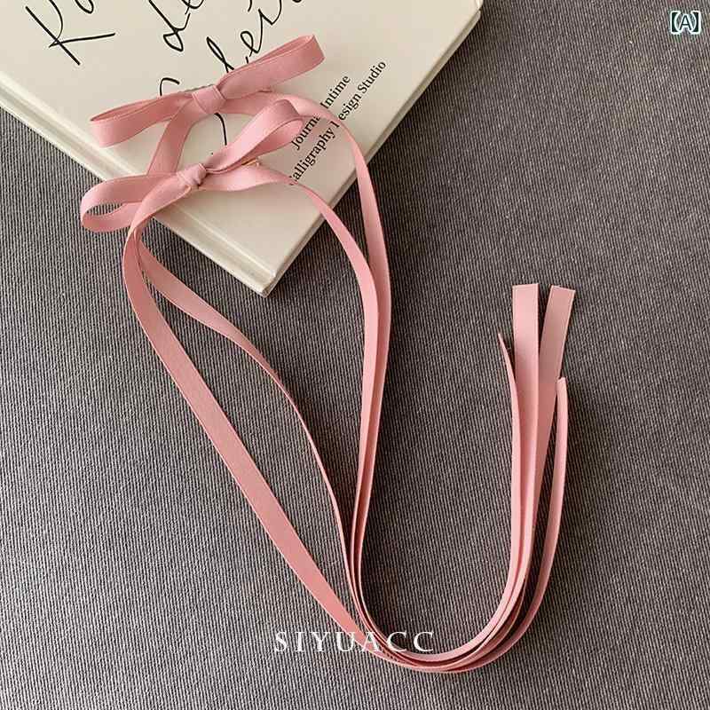 リボン　アクセサリー　ロープ Ju Jingyi同 型 リボン ヘア ピン サイド クリップ バレエ スタイル 女..