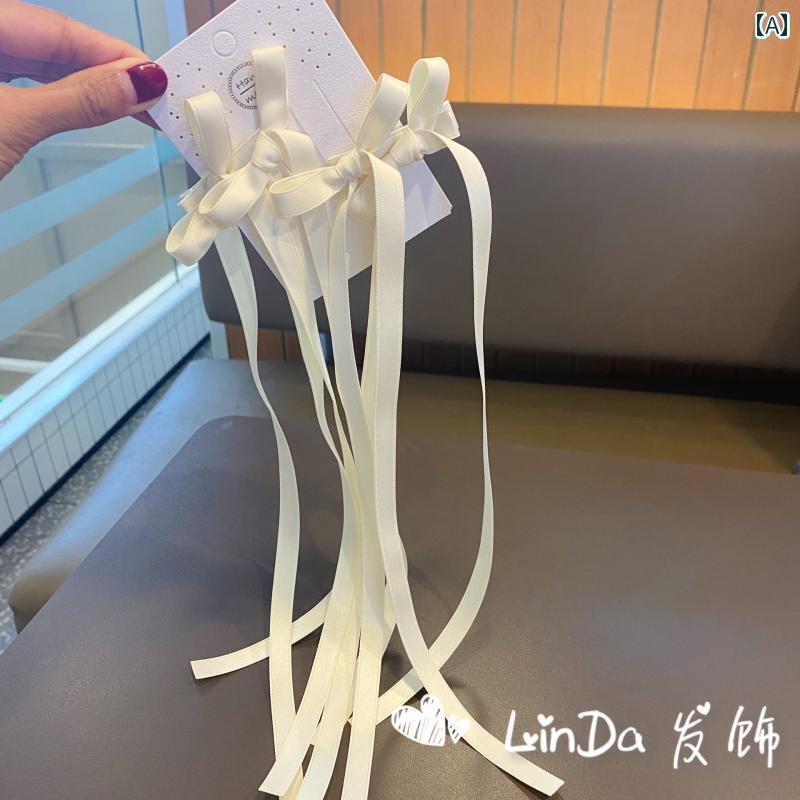 リボン　アクセサリー　ロープ ファッション バレエ ガール リボン 子供 編み ロング 親子 ダブル ポニ..