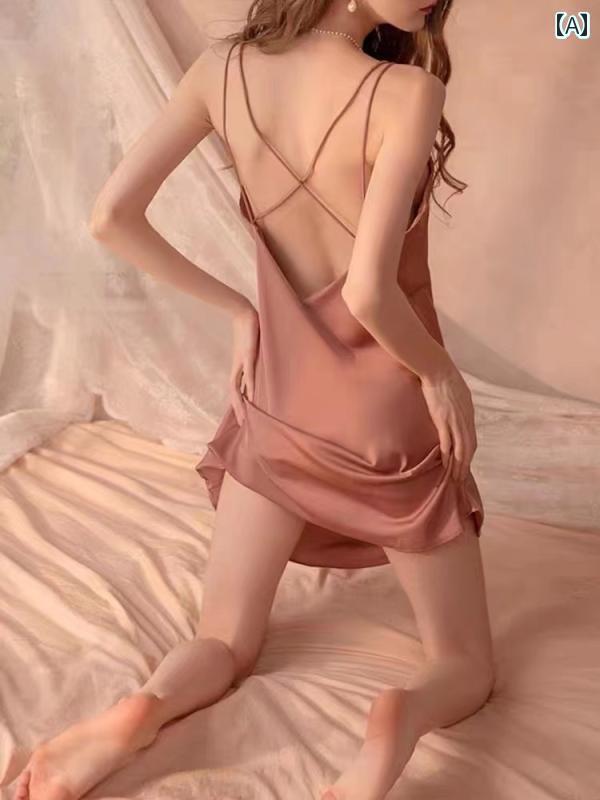 インナー レース キャミソール Shushui Qianzi 春秋 アイス リボン ブラパッド パジャマ ドレス レディース セクシー キャミソール ベスト バックレス シルク ホームウェア