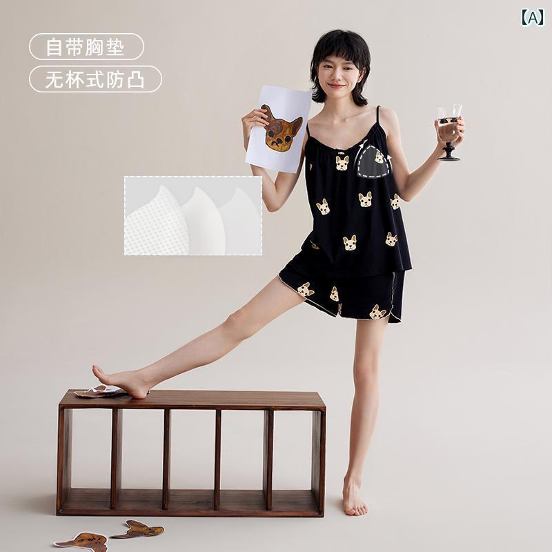 インナー　レース　キャミソール 【 胸 パッド 付き】 Yuenei パジャマ レディース 夏用 夏 スタイル 綿 キャミソール ベスト ホームウェア セクシー スーツ