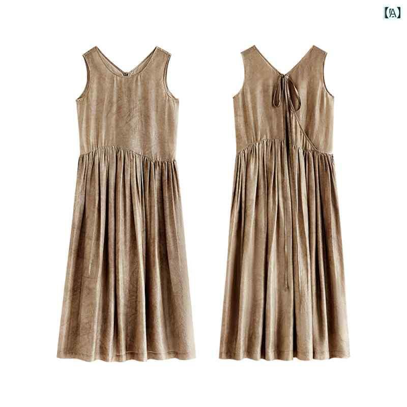 レディース　ツーピース　シルク 七 香 婦人服 100 桑 絹 前後 ツー ウェア ベスト スカート リボン a ..