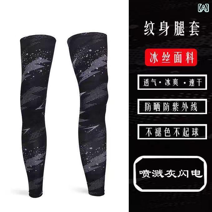 ソックス　サポート　カバー 夏の 釣り 用 冷感 日焼け防止と UV カット バスケットボール用 膝 パッド レギンス メンズ ランニング フィットネス タトゥー カバー フットカバー レディース