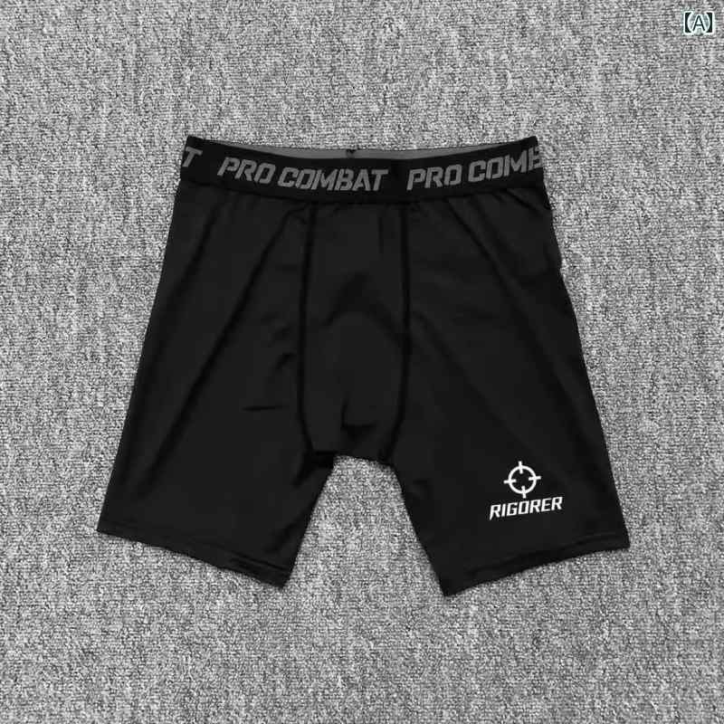 メンズ　フィットネス　タイト　 タイトな 圧縮 5点 フィットネスショーツ 高 弾性 トレーニング 速乾 ..