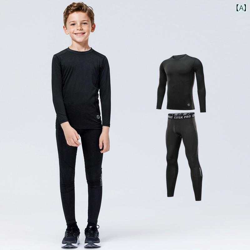 メンズ フィットネス タイト 子供用 バスケットボール タイツ トレーニング スーツ 男の子 速乾 服 サッカー ユニフォーム 秋冬 裏起毛 ランニング ボトム スポーツ