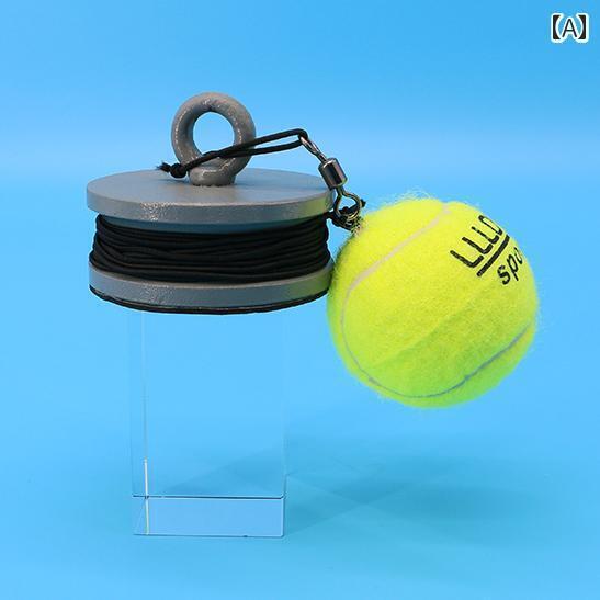 テニス　グッズ　トレーニング 水 注入 不要の テニス リバウンド トレーニング 装置 シングル プレイヤー ライン 付き ベース 固定 大人 1人用 アーティファクト 自動