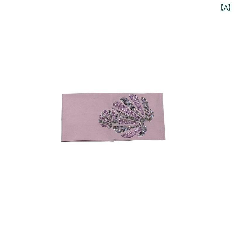 ターバン 帽子 スカーフ Deleteex真 夏の ホット ビーチ マッチング アーティファクト カラー ラインストーン マーメイド シェル 吸汗性 綿 ヘッド...