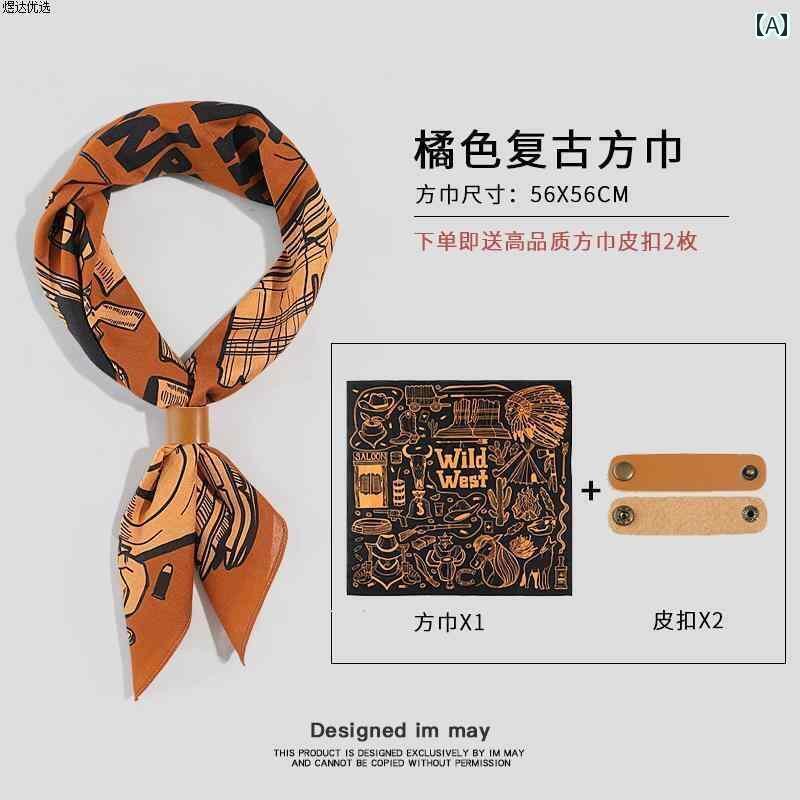 ターバン　帽子　スカーフ アメリカン レトロ スカーフ ウエスタン カウボーイ ウェア 小さい コットン..